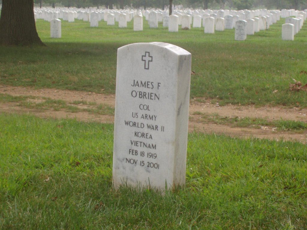 Arlington Cemetery gravestone, Memorial Day
