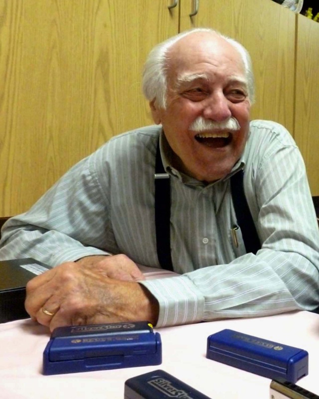 old friends, Gene, harmonica