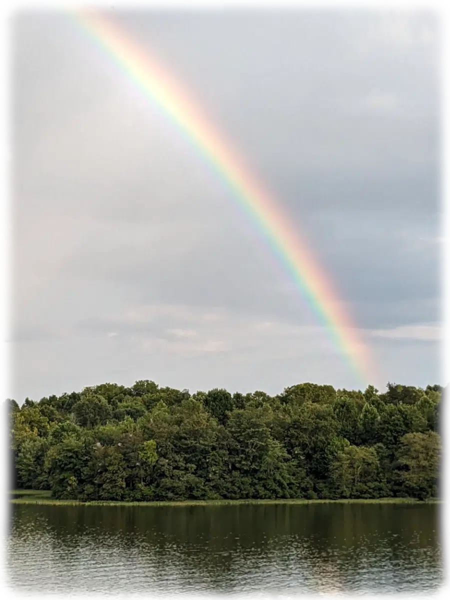 Rainbow of hope, God saying thanks.