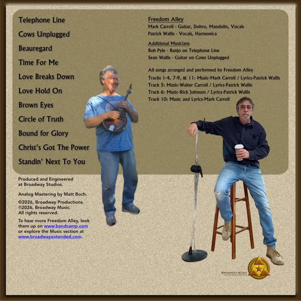 Freedom Alley-East on Broadway Back Cover